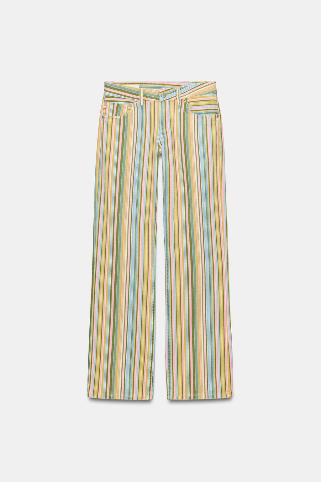 Falvicci - TRF Low - Rise Striped Wide-Leg Jeans