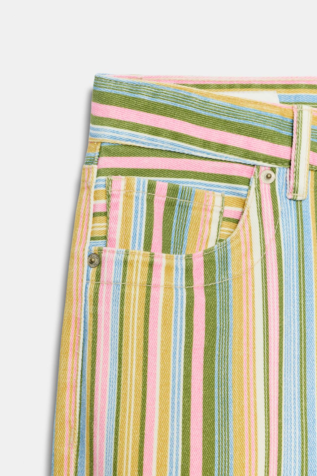Falvicci - TRF Low - Rise Striped Wide-Leg Jeans