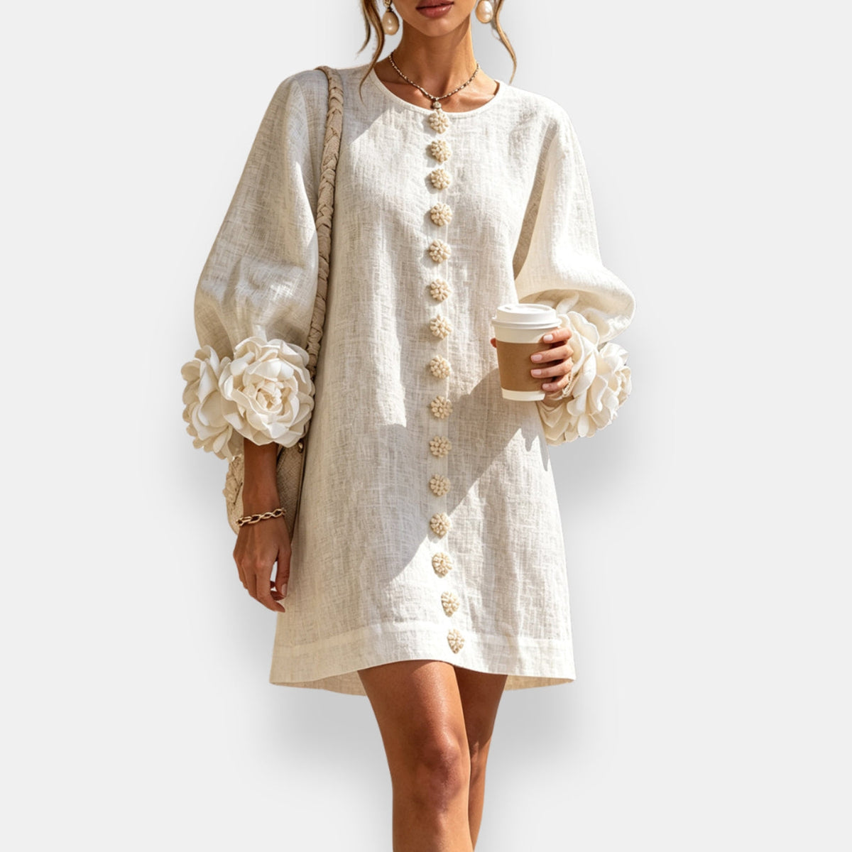 Falvicci - Floral embossed dress