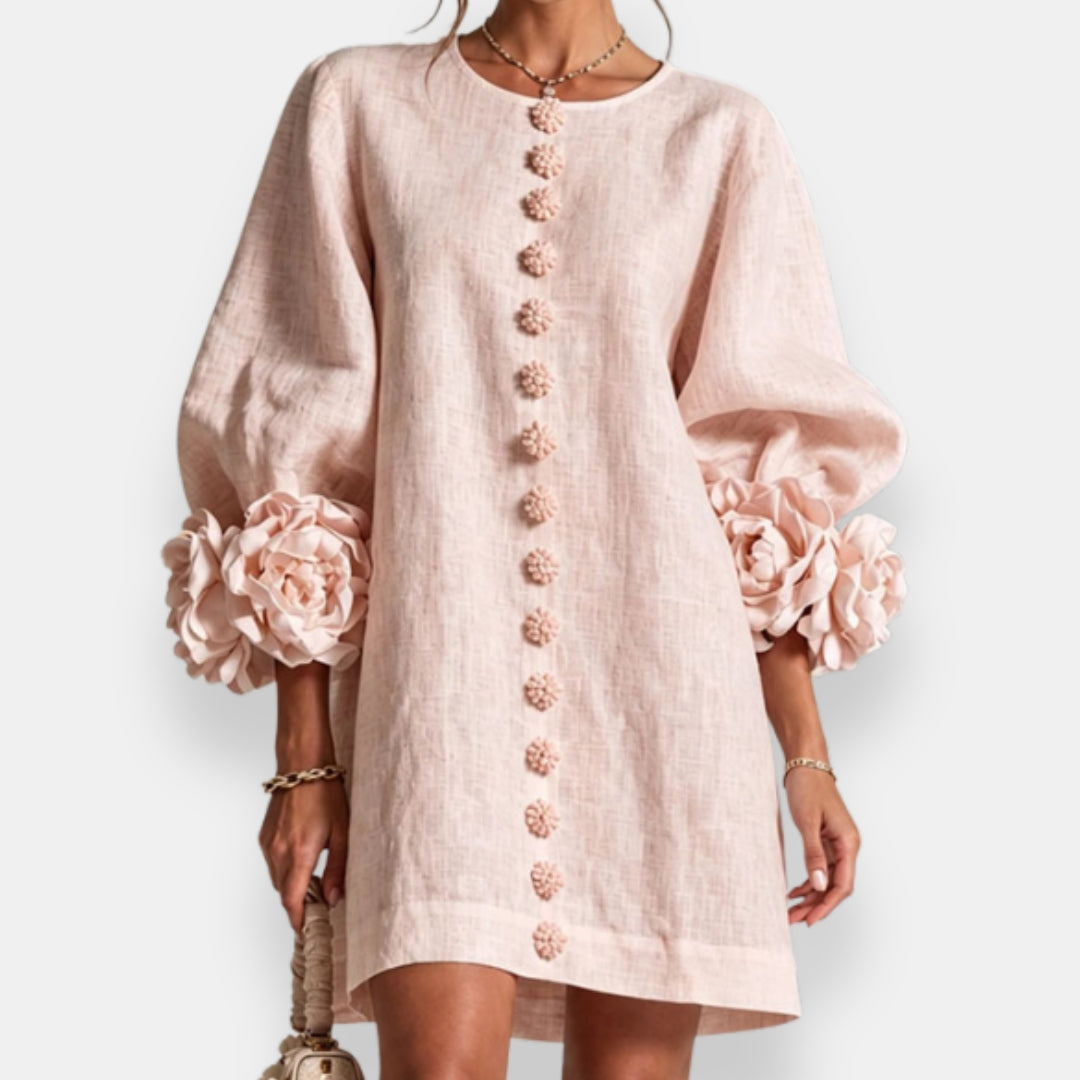 Falvicci - Floral embossed dress