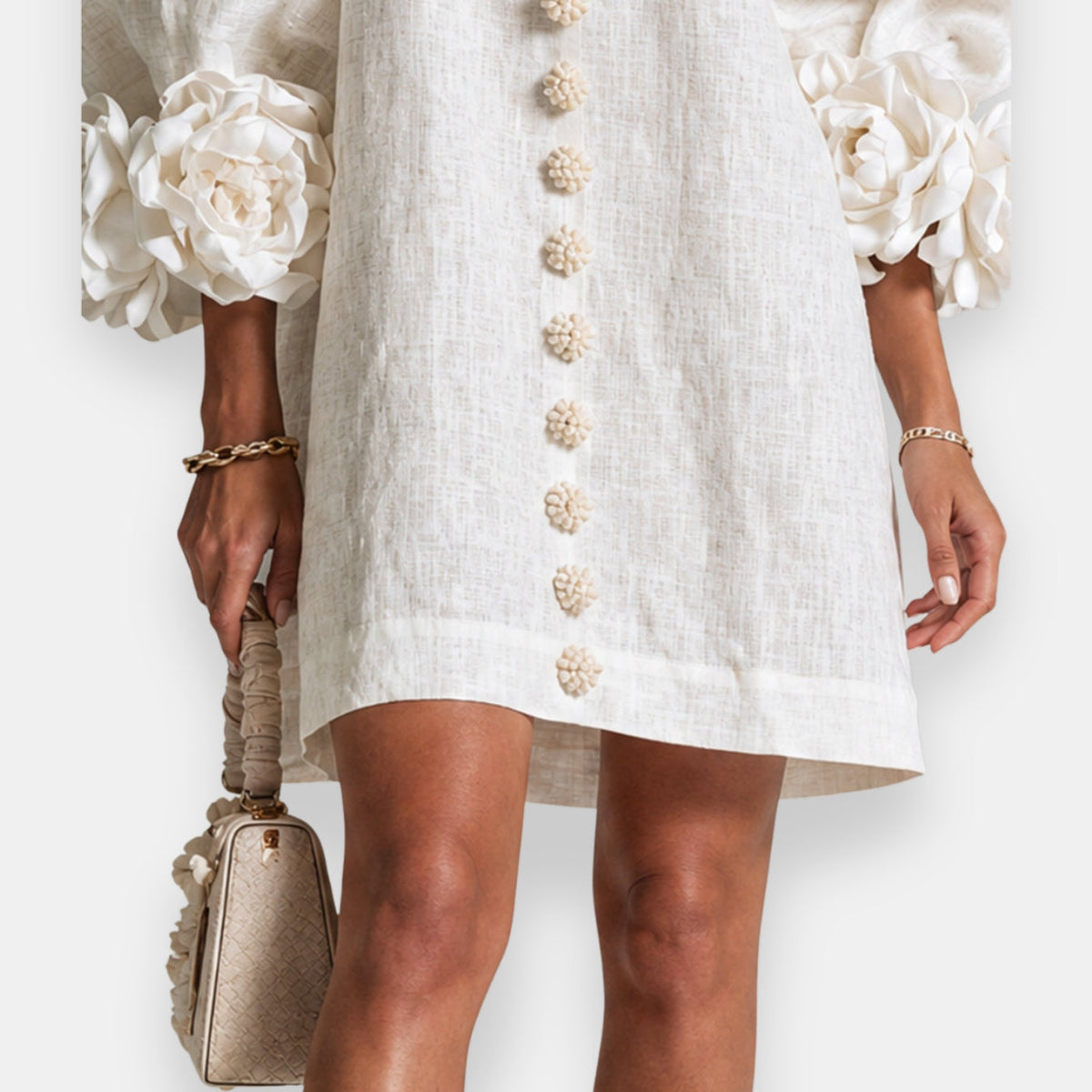 Falvicci - Floral embossed dress