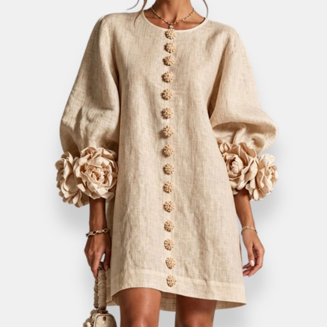 Falvicci - Floral embossed dress