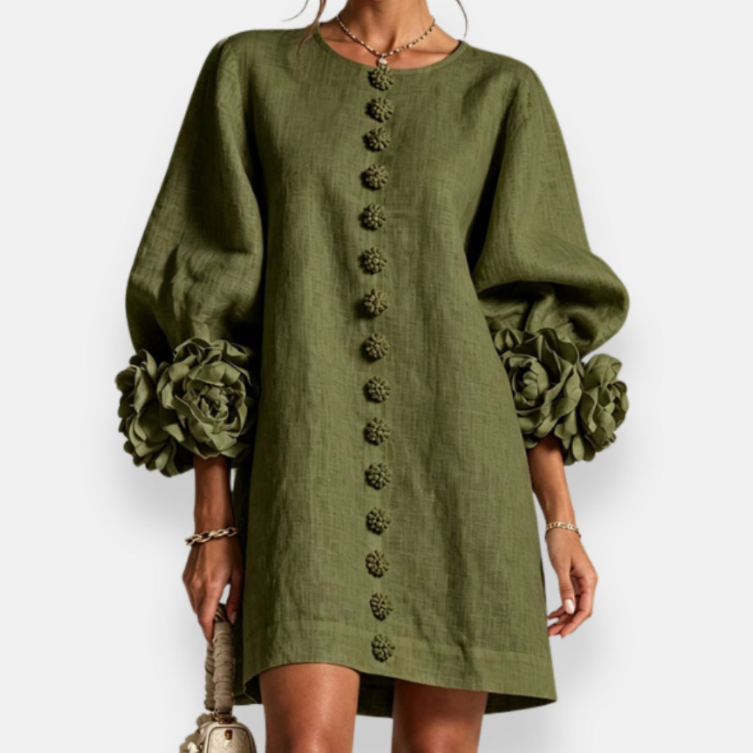 Falvicci - Floral embossed dress