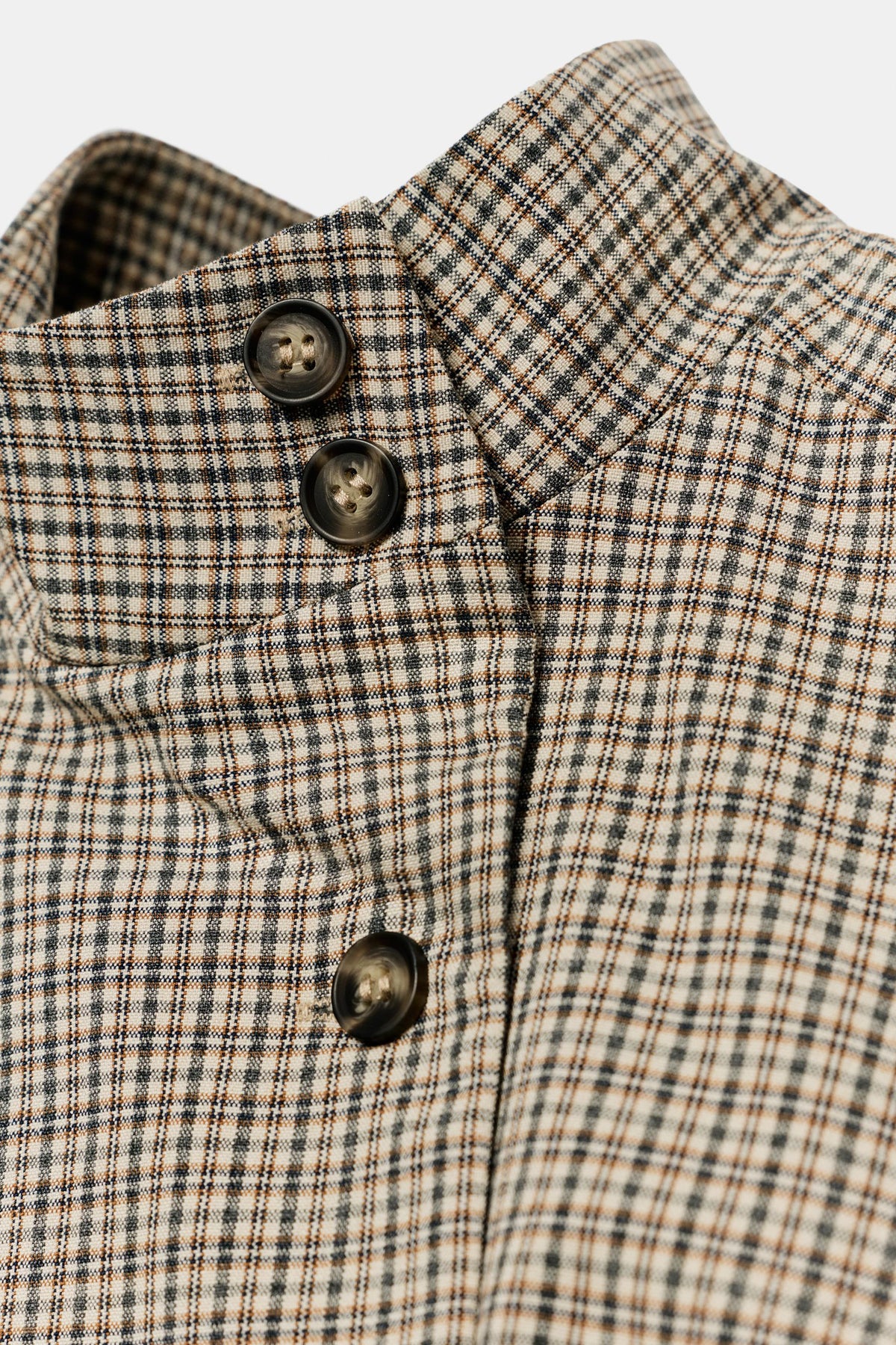 Falvicci - Striped Top with a Stand-Up Collar