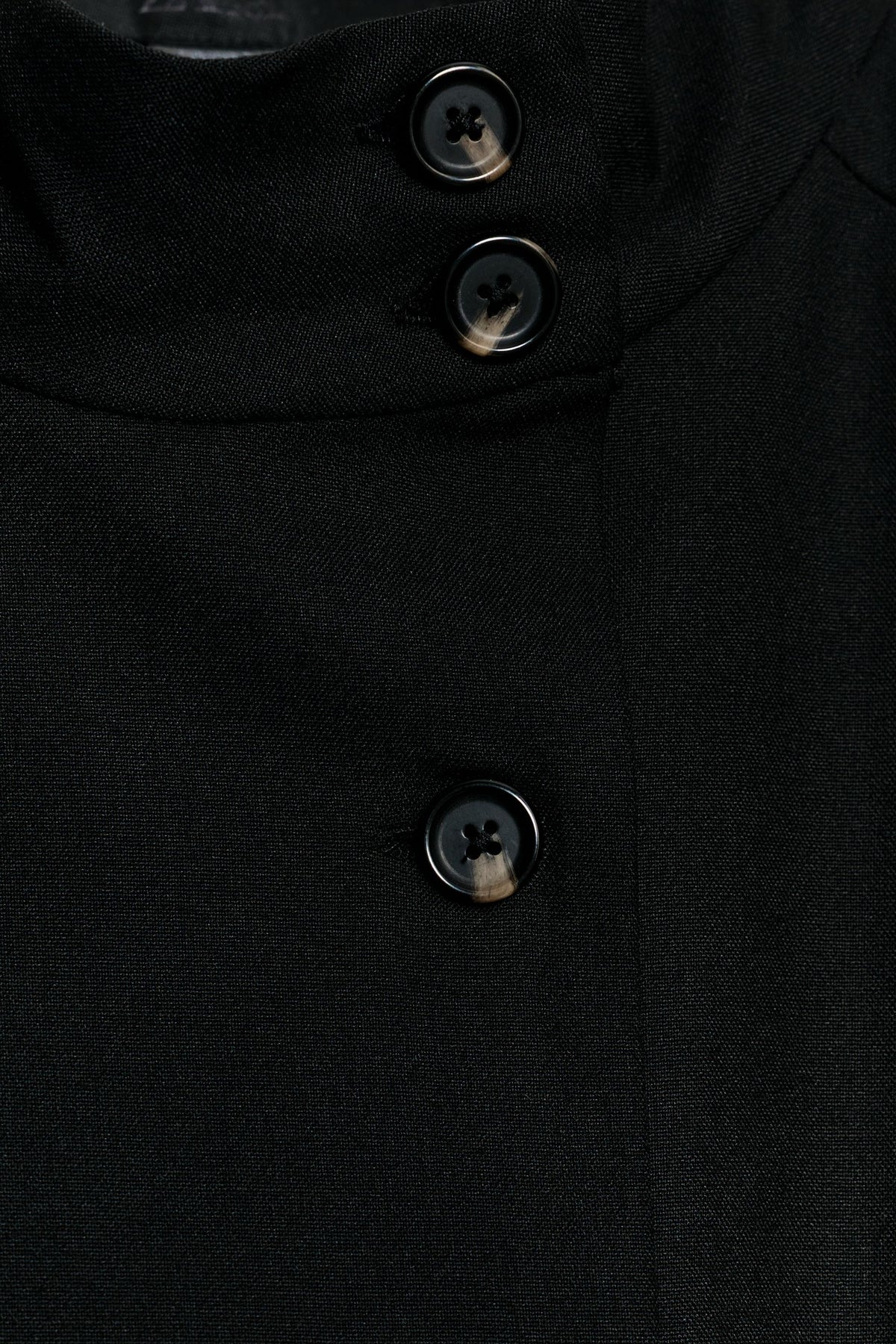 Falvicci - Striped Top with a Stand-Up Collar