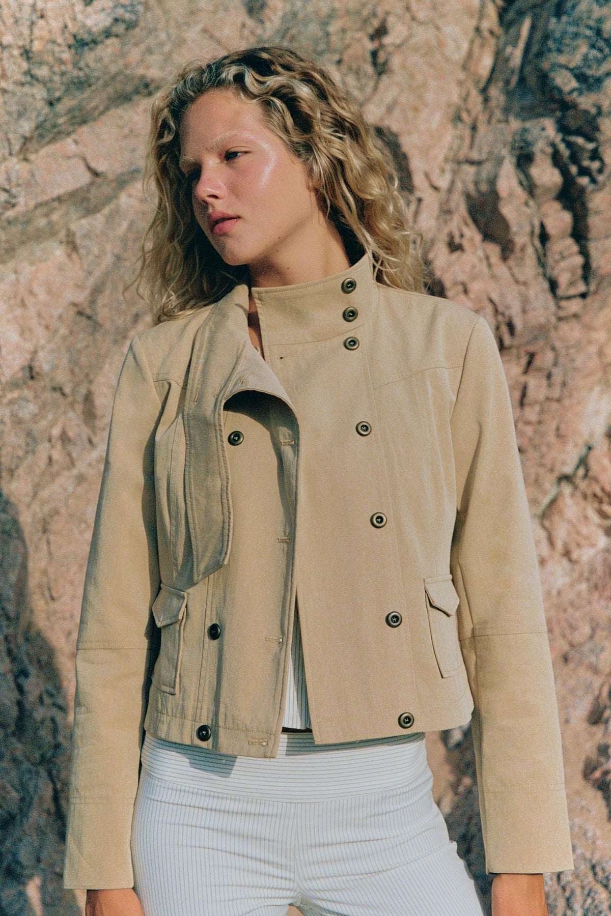 Falvicci - Jacke mit Stehkragen und Taschen
