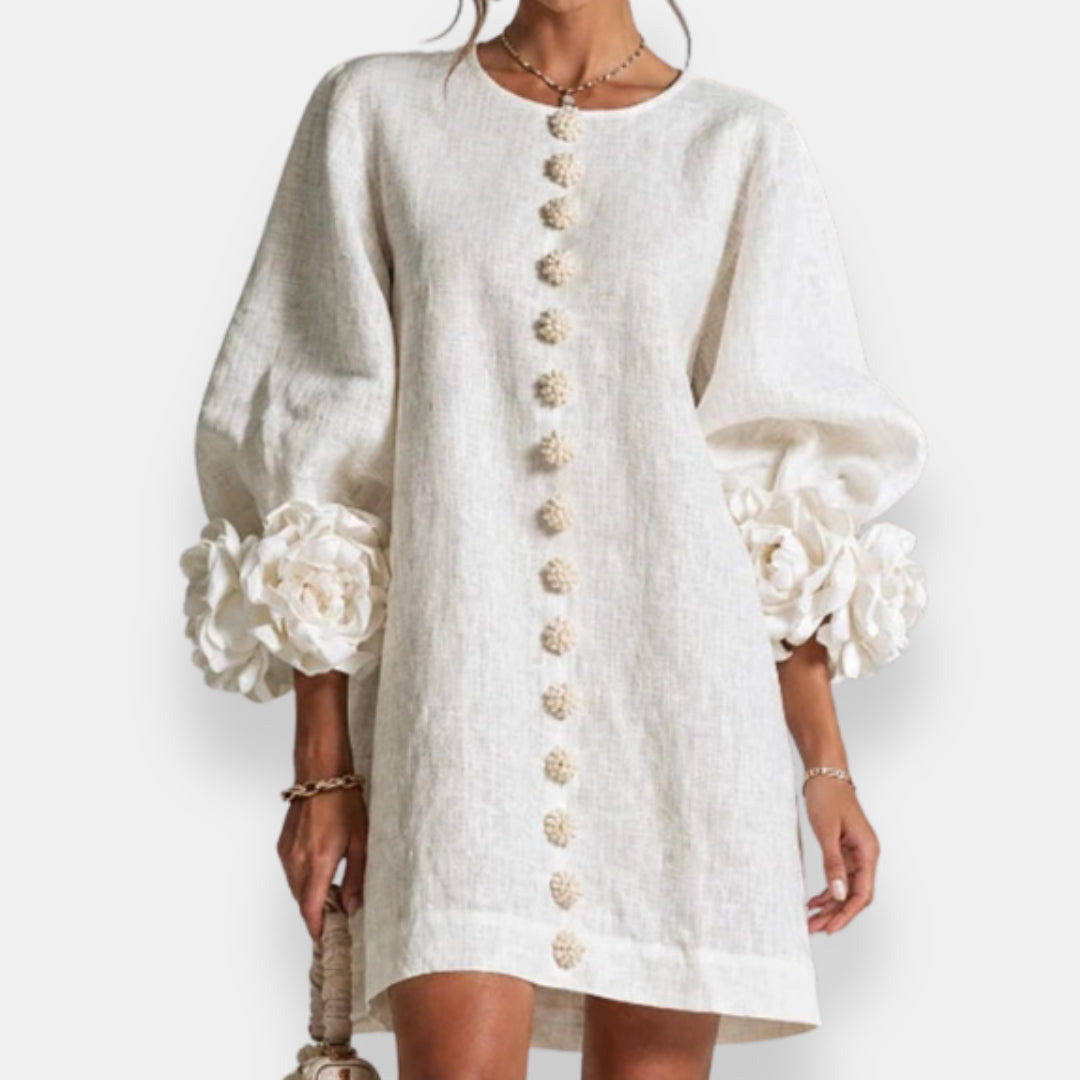Falvicci - Floral embossed dress