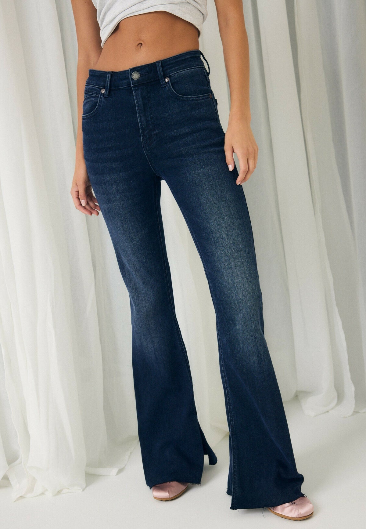 D74 SLIT FIT FLARED JEANS 04804221 - Jeans Bootcut - blue denim