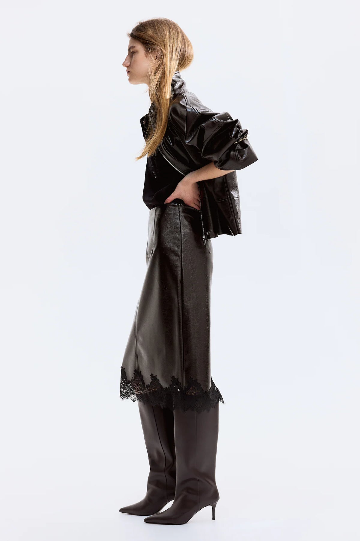 Falvicci - Leather Skirt