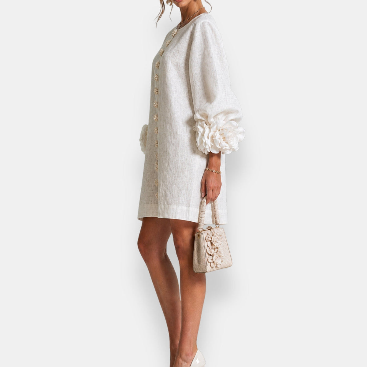 Falvicci - Floral embossed dress