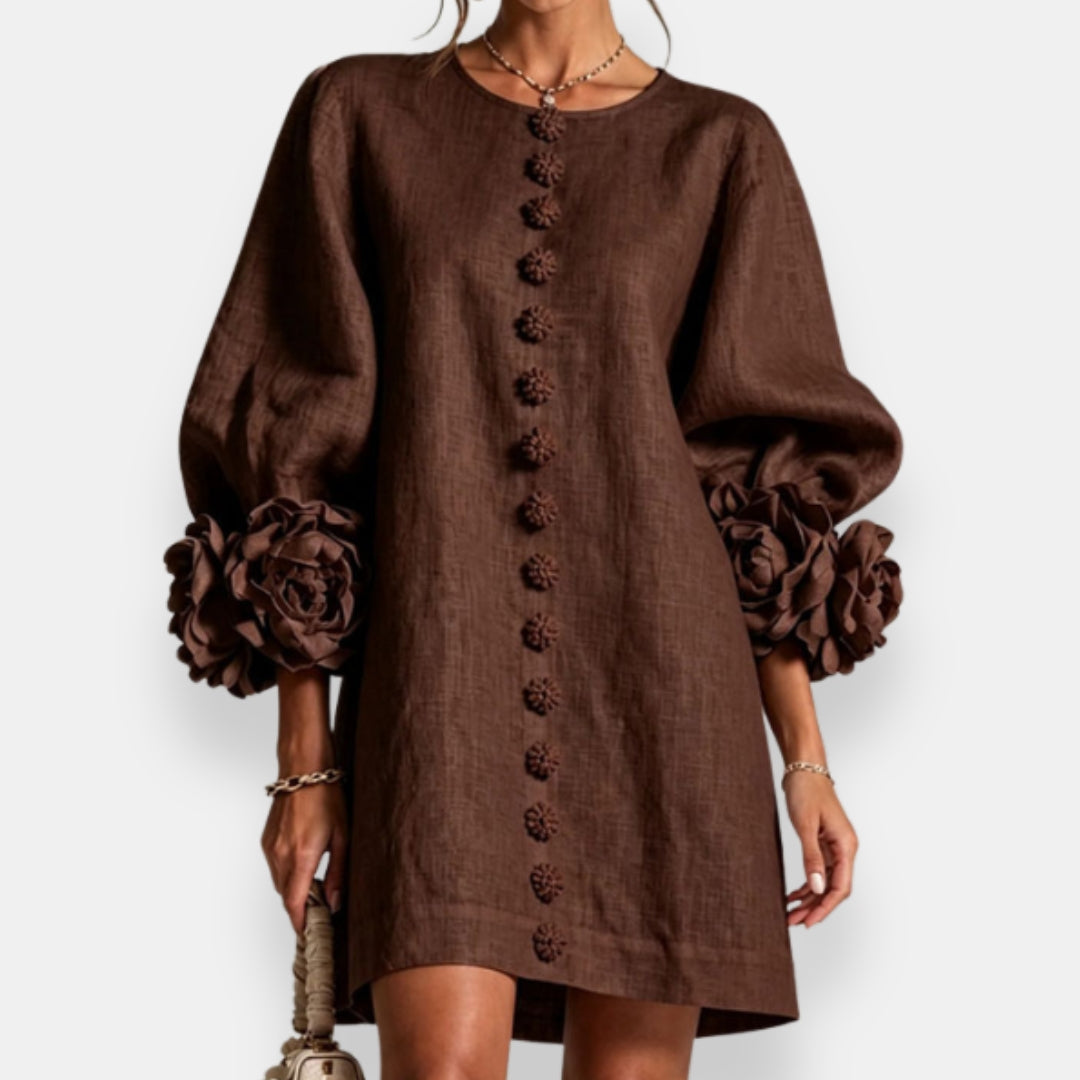 Falvicci - Floral embossed dress