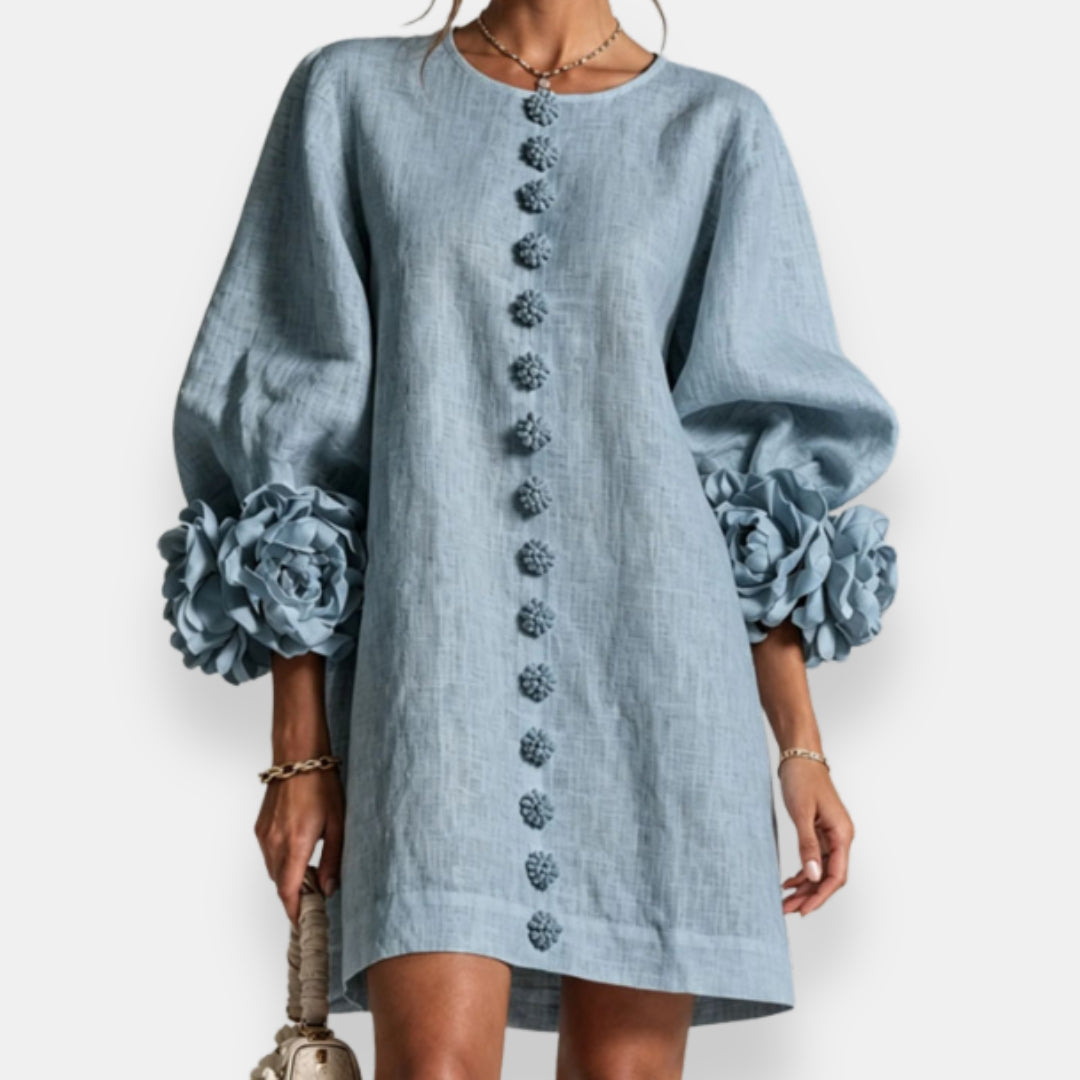 Falvicci - Floral embossed dress