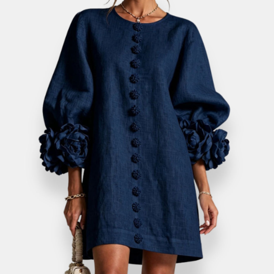 Falvicci - Floral embossed dress
