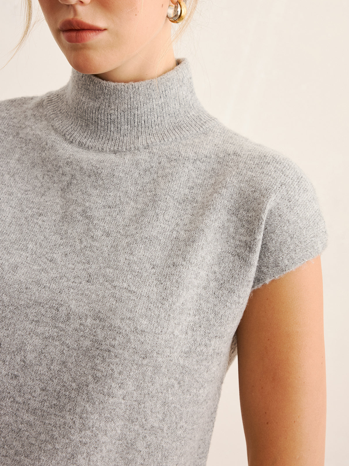 Falvicci - Mock Neck Knit Top & Midi Skirt Set without Belt