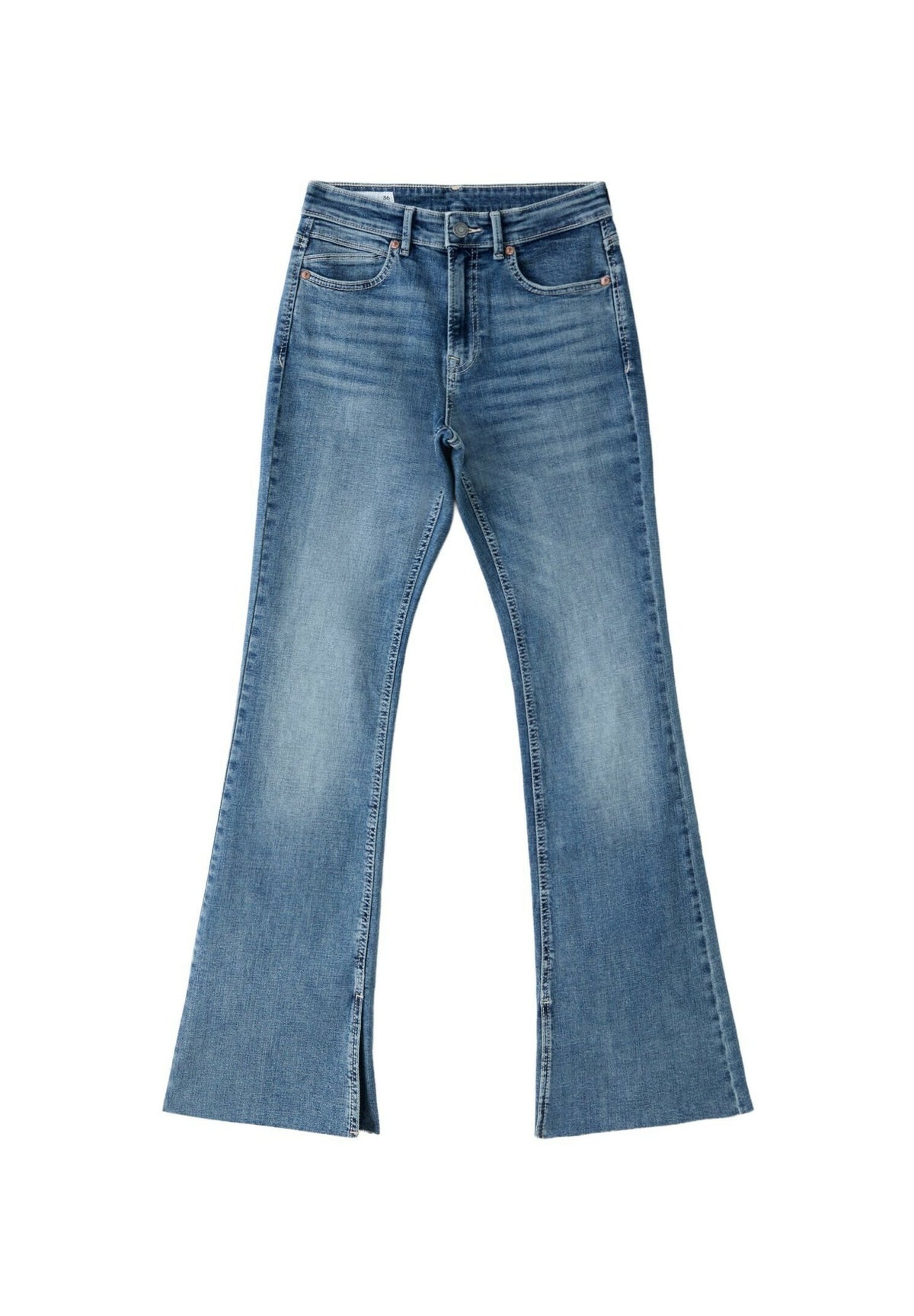 D74 SLIT FIT FLARED JEANS 04804221 - Jeans Bootcut - blue-black denim