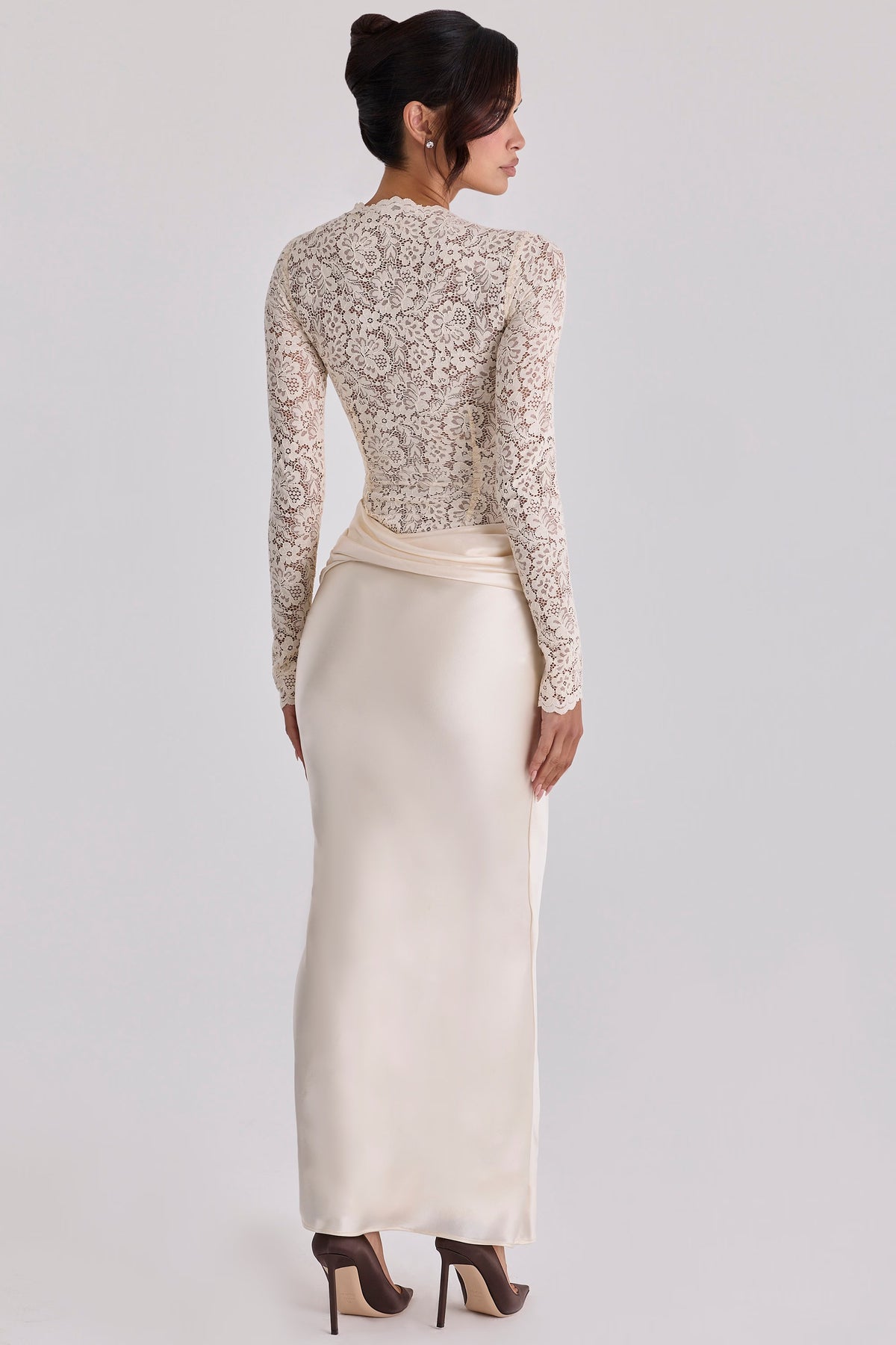 Falvicci - Ellie Vintage Bodysuit with Lace Sleeves