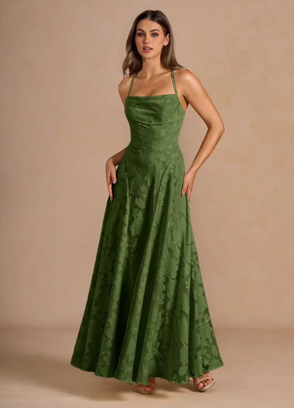 Falvicci - Vestito Irelia Verde oliva